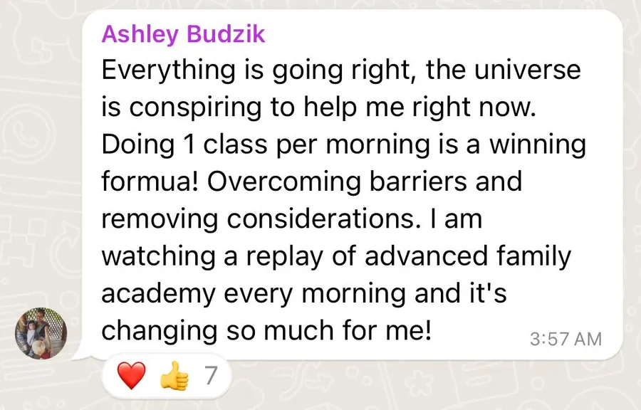 WhatsApp message from a client