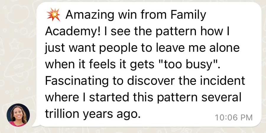 WhatsApp message from a client